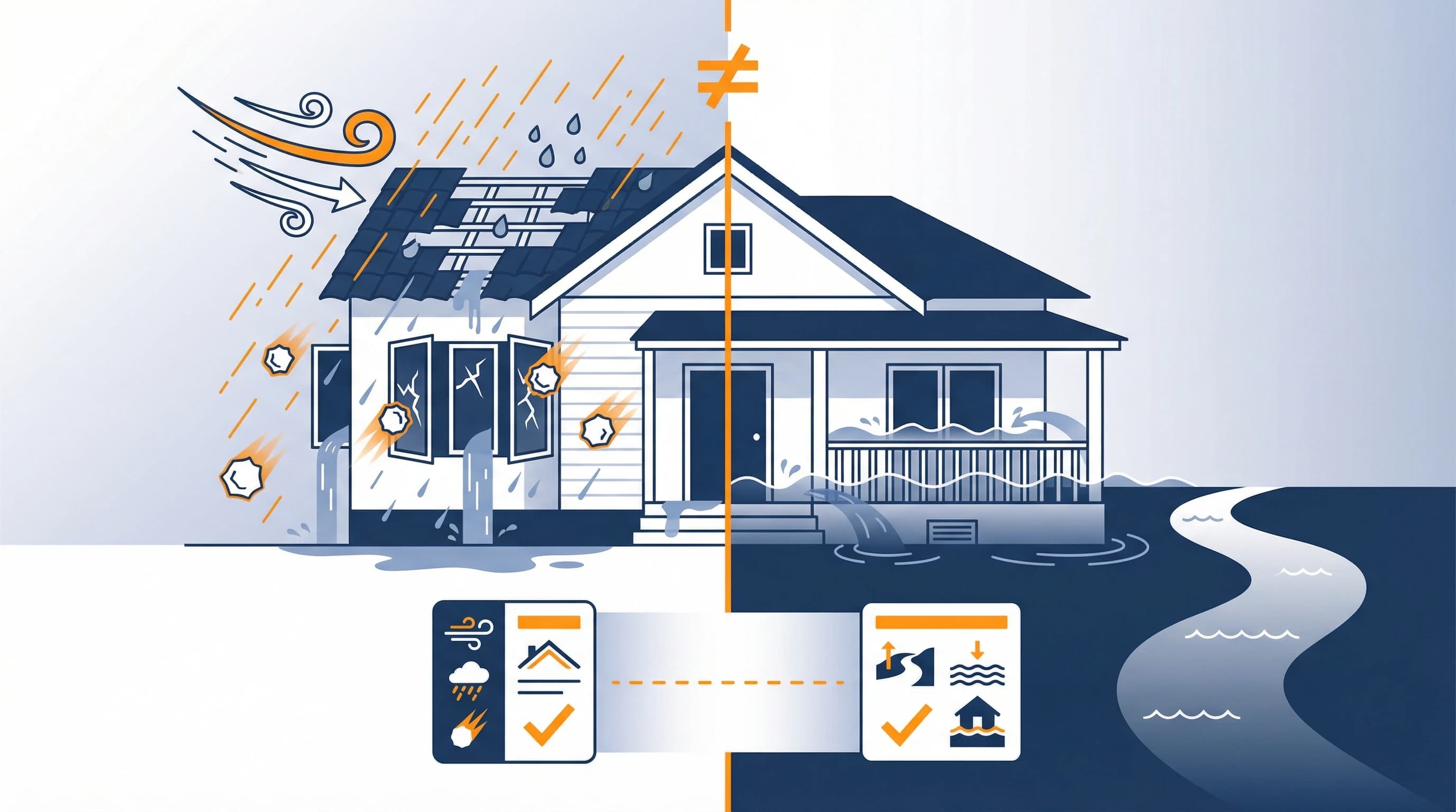 The Difference Between Flood Cover and Storm Damage Cover